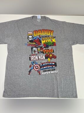 Men's Marvel Avengers Father's Day Retro Comic Graphic T-Shirt Size XL